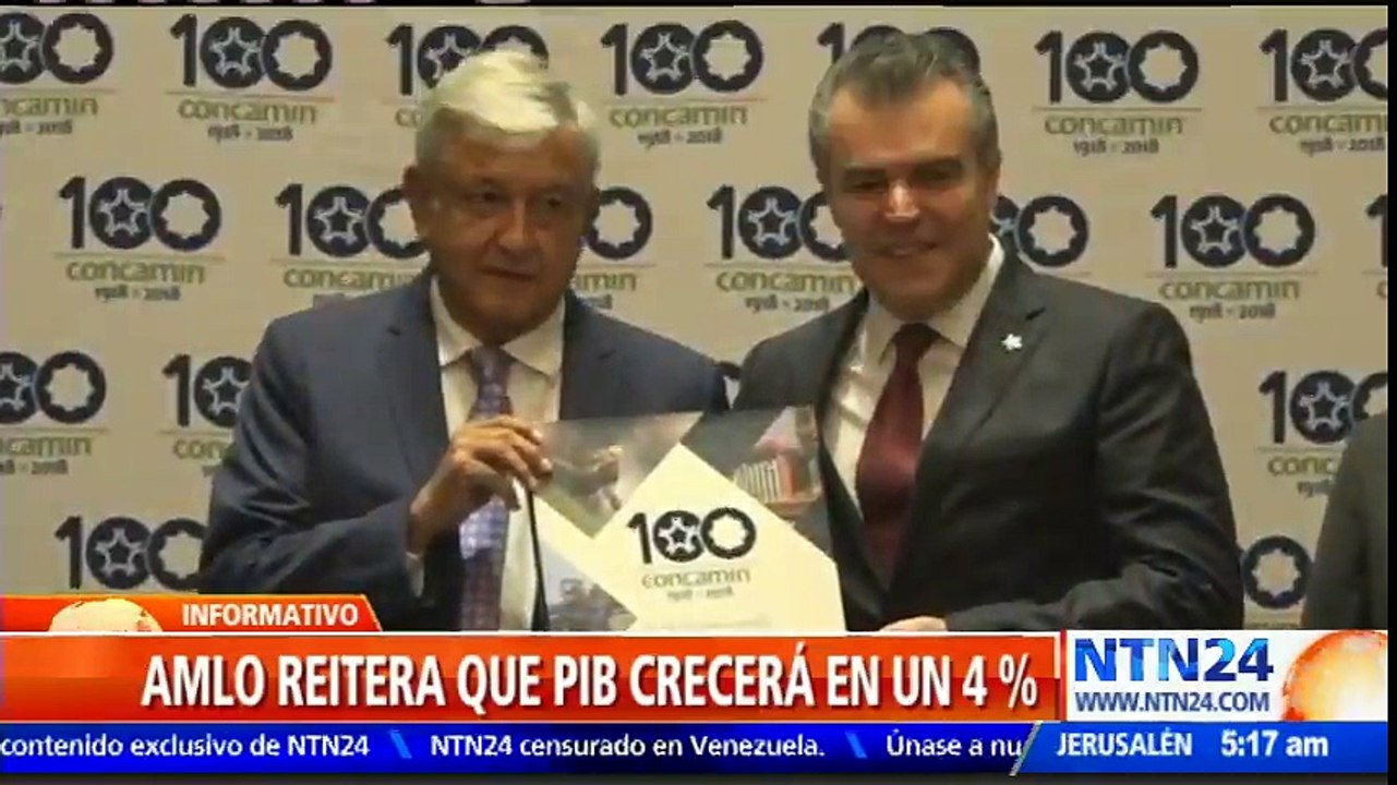 “Nuestro propósito es crecer en el sexenio en promedio 4 %”: López Obrador