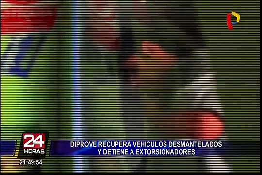 Diprove recupera vehículos robados y detiene a extorsionadores
