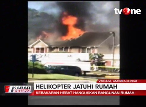 Helikopter Jatuh Timpa Rumah, 1 Orang Tewas