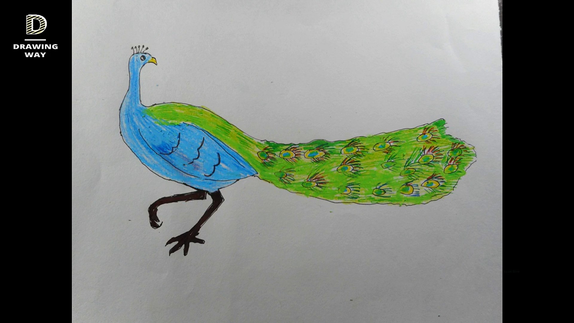 How to draw a Peacock _ Peacock Easy Draw Tutorial _step by step ( 87 )