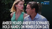 Heating Up! Amber Heard and Vito Schnabel Hold Hands on Wimbledon Date