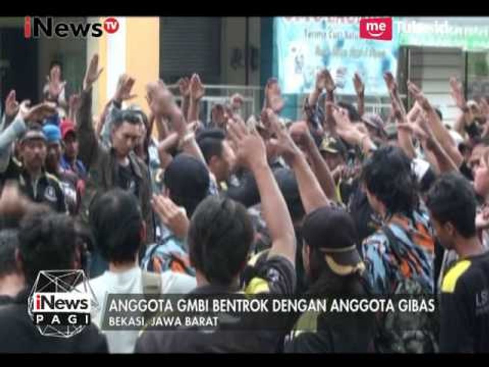 Ratusan Anggota LSM GMBI Bekasi Melakukan Penyerangan ke Kantor Gibas - iNews Pagi 23/03