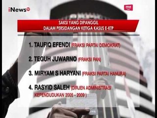 Sidang Ketiga Kasus E-KTP, 3 Saksi Anggota DPR Bantah Terima Suap - Special Report 24/03