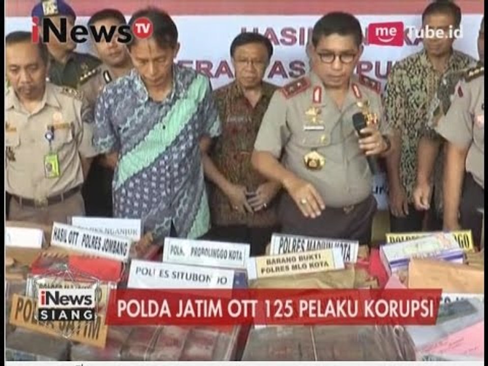 Polda Jatim OTT 125 pelaku korupsi - iNews Siang 25/03