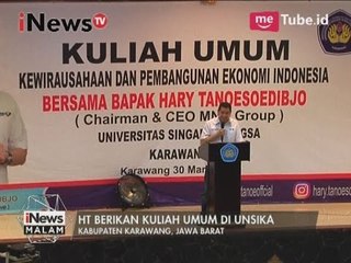 HT berikan kuliah umum di UNSIKA - iNews Malam 31/03