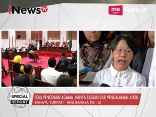 Rahayu S : Pidato Ahok hanya soal budidaya krapu - Special report 04/04