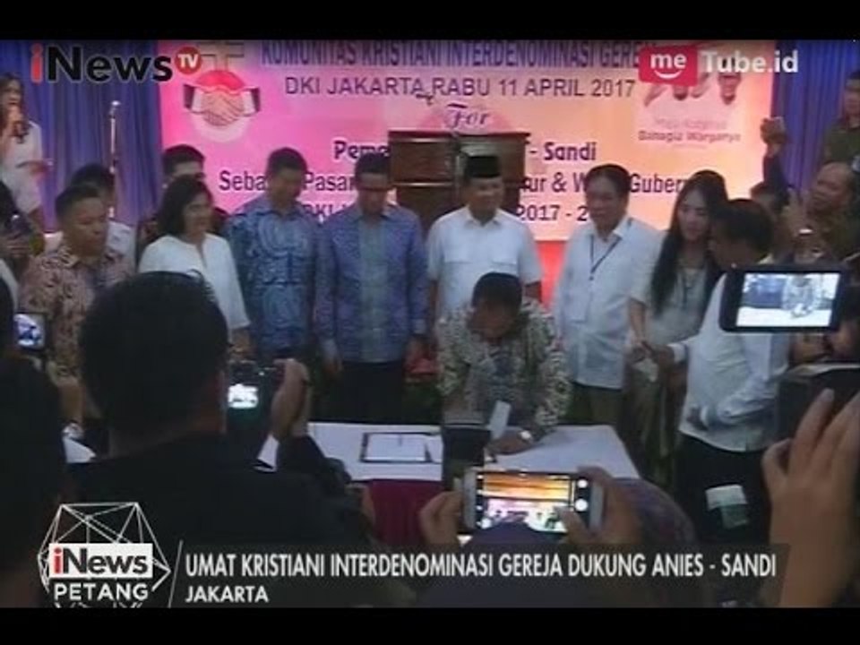 Umat Kristiani Interdenominasi Gereja Beri Dukungan ke Anies Sandi - iNews Petang 11/04