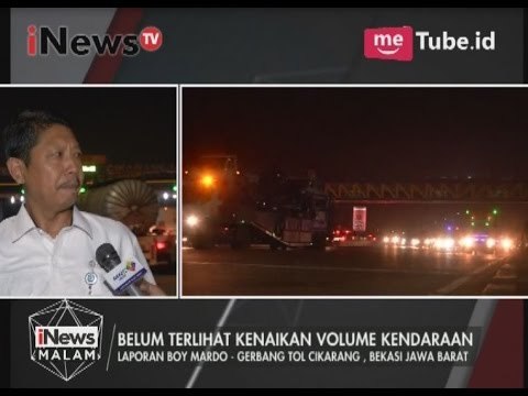 Belum terlihat kenaikan volume kendaraan digerbang tol Cikarang - iNews Malam 13/04