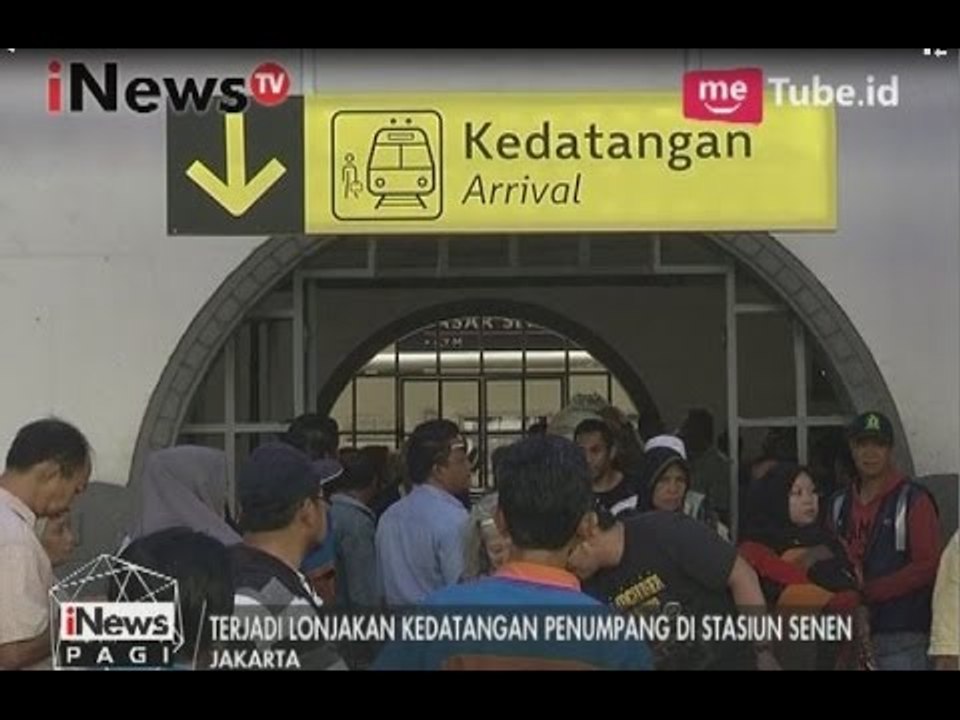 Akhir libur panjang, terjadi lonjakan kedatangan penumpang stasiun Senen - iNews Pagi 17/04