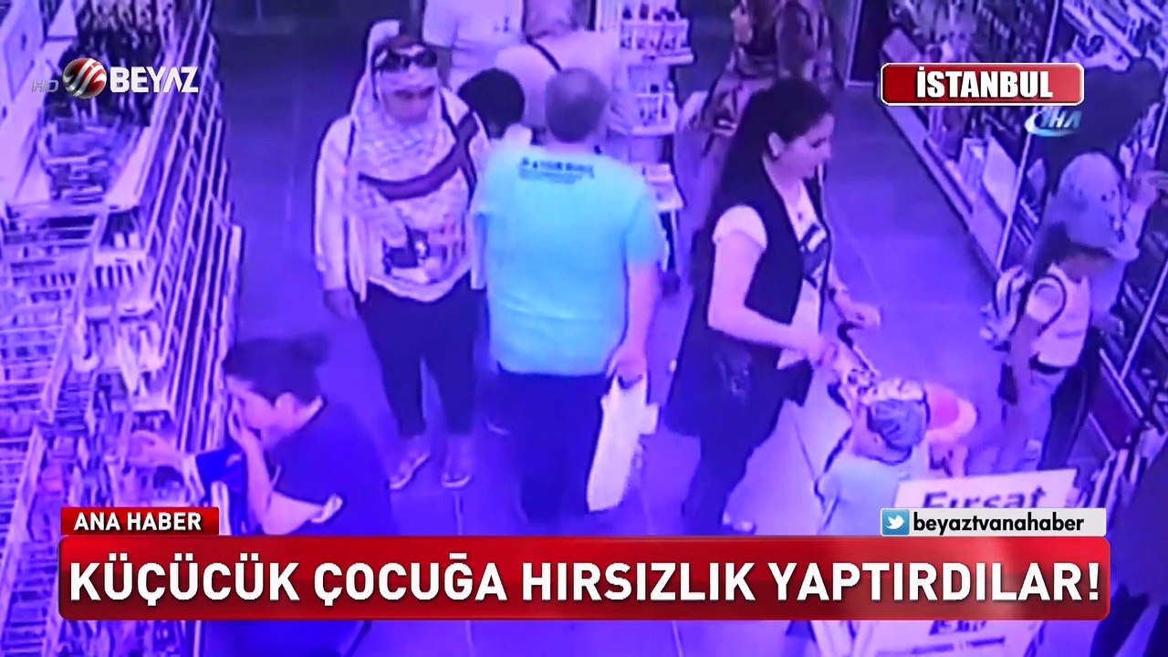 Küçücük çocuğa hırsızlık yaptırdılar