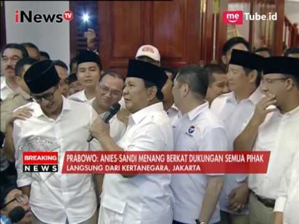 Ucapan Selamat Prabowo Kepada Paslon Anies - Sandi - iNews Pilkada 2 19/04
