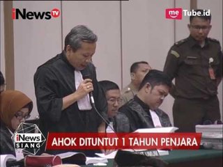 Ahok Dituntut Satu Tahun Penjara - iNews Siang 20/04
