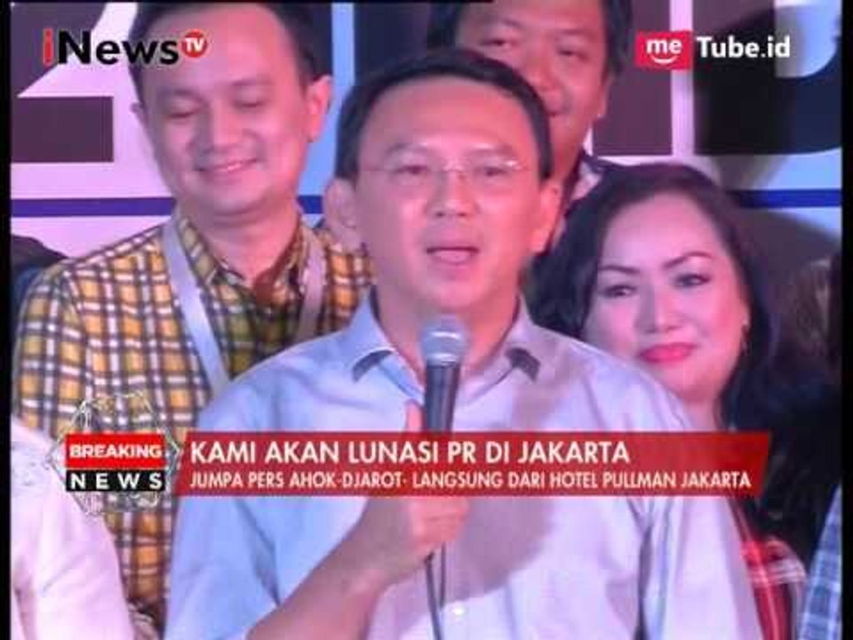 Konpers Paslon Ahok - Djarot Pasca Hitung Cepat yang Menangkan Anies - Sandi - iNews Pilkada 2 19/04