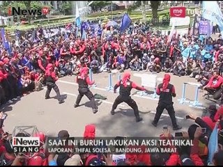 Live Report: Aksi Buruh di Bandung Melakukan Teatrikal - iNews Siang 01/05