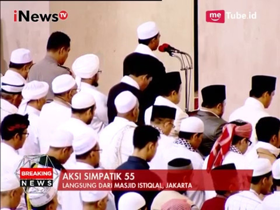 Peserta Aksi 55 Ikuti Shalat Jum'at di Masjid Istiqlal - Breaking News Aksi 55 05/05