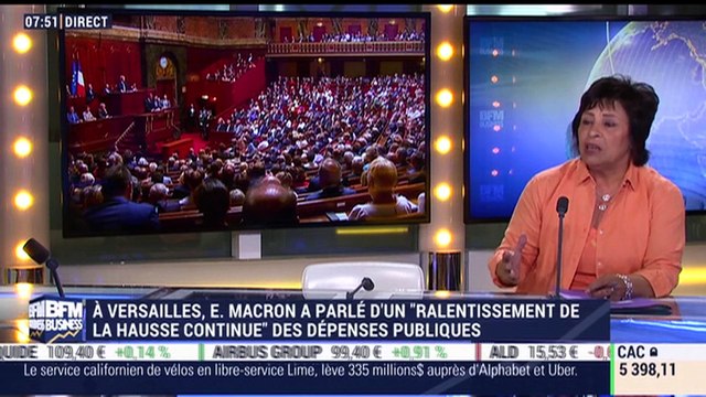 A Versailles, Emmanuel Macron a parlé d'un ralentissement de la hausse continue des dépenses publiques - 10/07