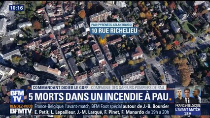 Cinq morts dans un incendie à Pau: la piste du "drame familial" privilégiée