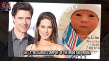 Greta was pictured swaddled Lyndsy Fonseca announces birth of daughter Greta Lilia with Noah Bean