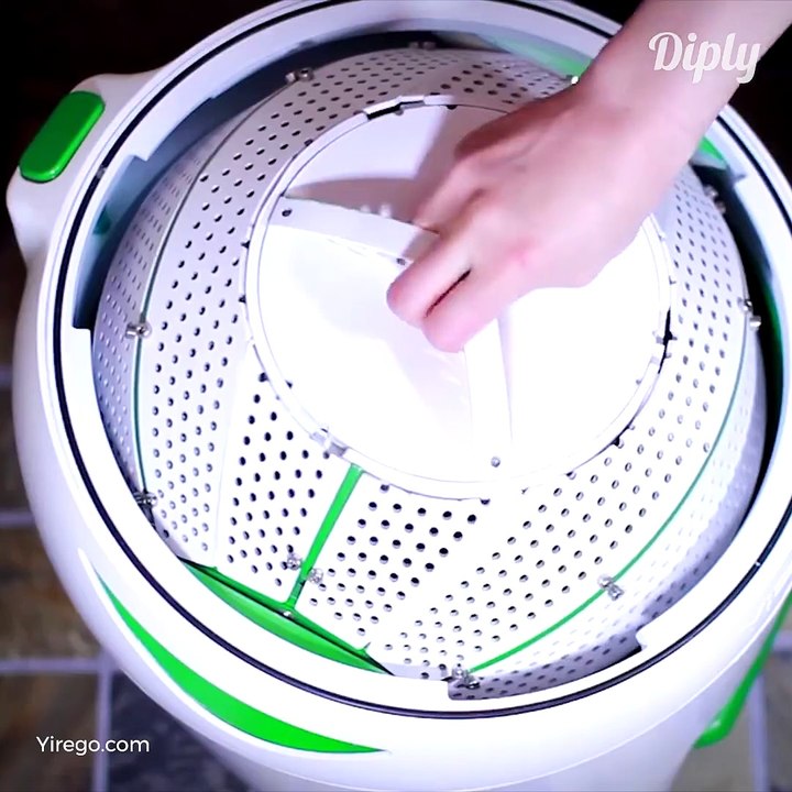 This portable washing machine uses zero electricity and can do a load of laundry in just FIVE