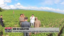 Kim Jong-un inspects production factory, construction sites in Samjiyon County