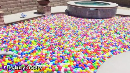 MYSTERY BALL PIT Swimming Pool! HobbyGrit SMASHES in HobbyScience Lab HobbyKidsTV