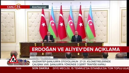 Erdoğan ve Aliyev'den açıklama
