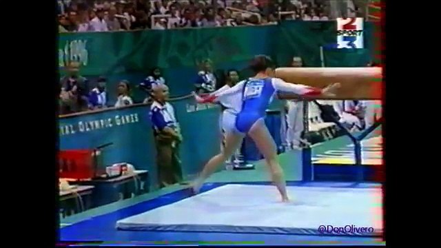 Ludivine FURNON (FRA) vault - 1996 Atlanta Olympics Team Optionals