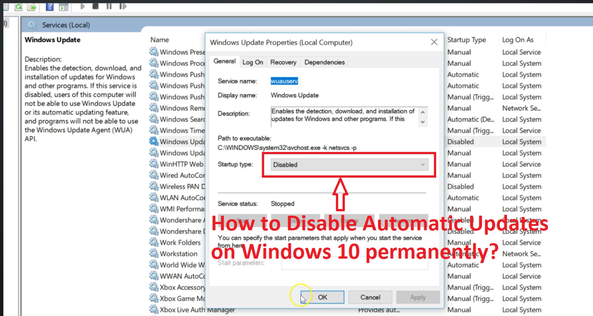 How To Disable Automatic Updates On Windows 10 Permanently Video Dailymotion