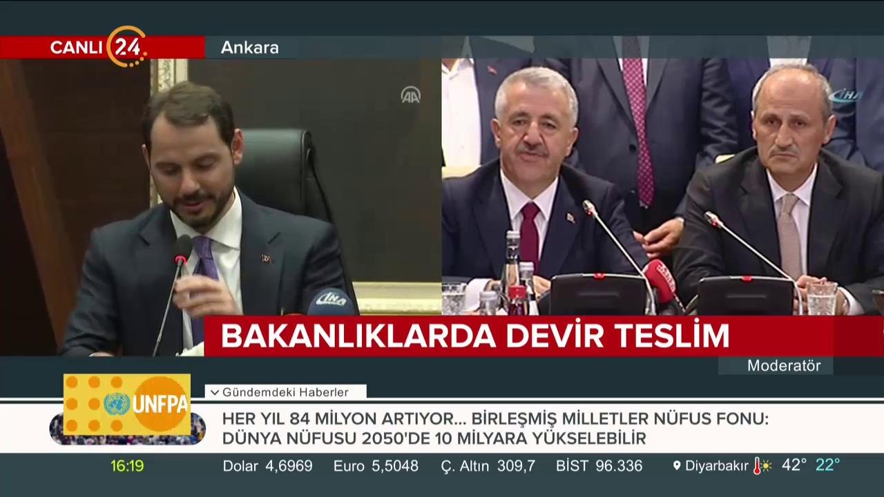 Bakanlıkalrda devir teslim