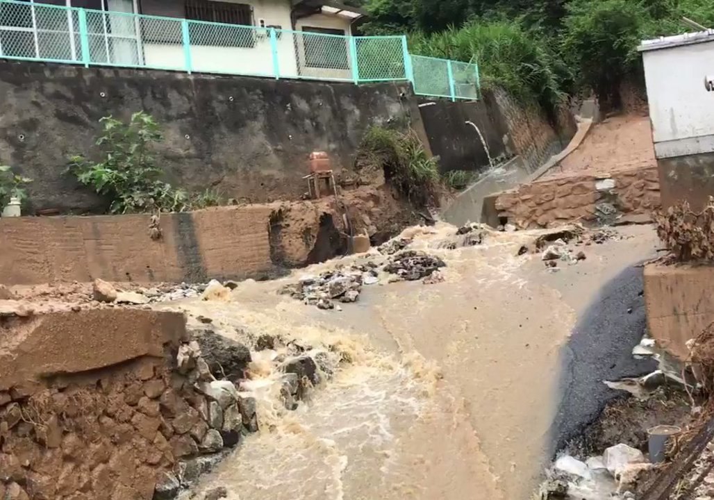 Buildings Destroyed Amid Severe Rainfall In Hiroshima