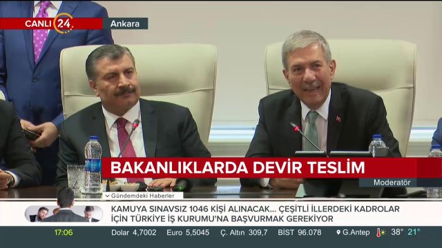 Bakanlıklarda devir teslim