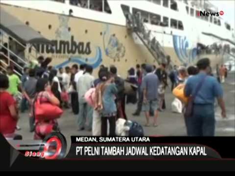 1000 Pemudik Tiba Di Pelabuhan Belawan Menggunakan Kapal Motor Kelut - iNews Siang 09/07
