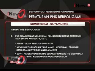 PNS Kemenhan Boleh Berpoligami Sesuai Dengan Peraturan Tertulis Disurat Edaran - iNews Siang 12/08