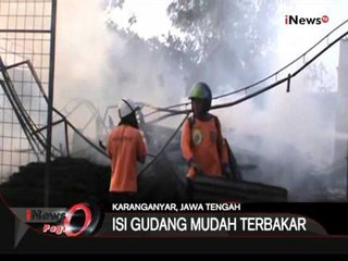 Dua Gudang Terbakar Di Karanganyar, Jateng - iNews Pagi 17/08