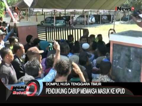 Pendukung Cabup Memaksa Masuk Ke KPUD, Dompu, NTT - iNews Malam 25/08