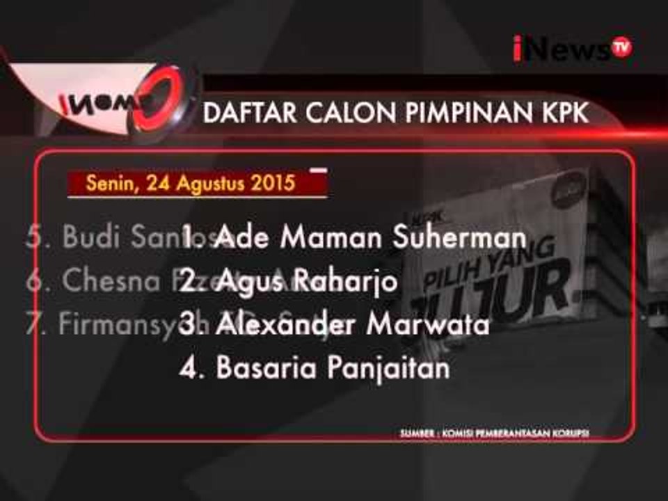 Daftar Calon Pimpinan KPK - iNews Petang 24/08