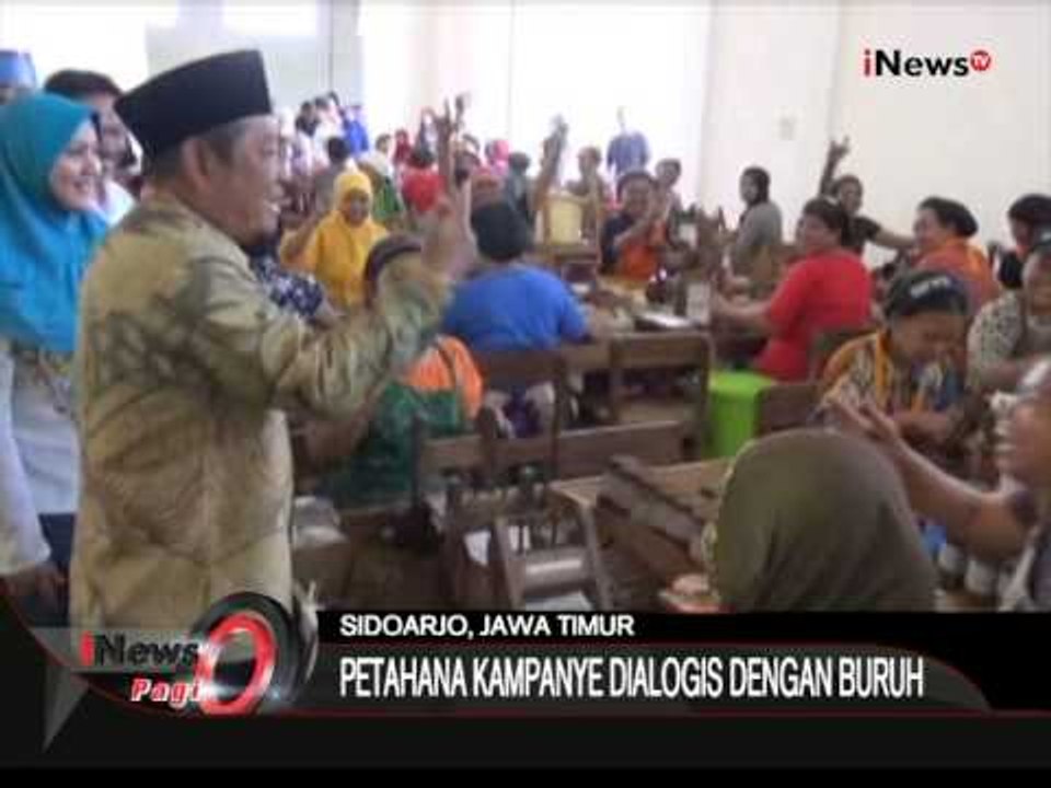 Petahana Kampanye Dialogis Dengan Buruh Di Sidoarjo, Jatim - iNews Pagi 28/08