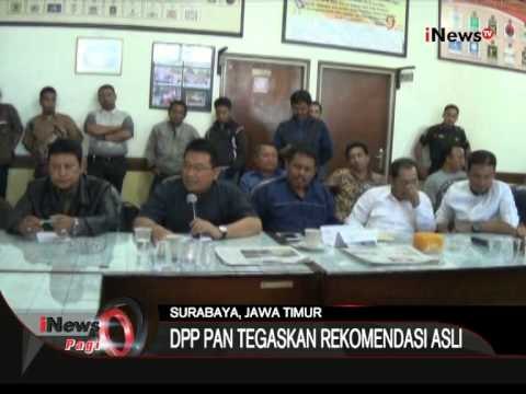 Pengurus DPP Partai PAN Datangi KPUD Surabaya - iNews Pagi 01/09