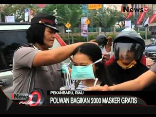 Polwan Bagikan 2000 Masker Gratis Di Pekan Baru, Riau - iNews Pagi 07/09