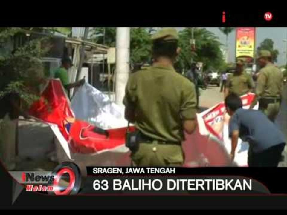 Anggota Panwaslu Kota Sragen Razia Atribut Kampanye - iNews Malam 09/09
