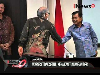 Download Video: Wapres Jusuf Kalla Tidak Setuju Kenaikan Tunjangan DPR - iNews Pagi 18/09