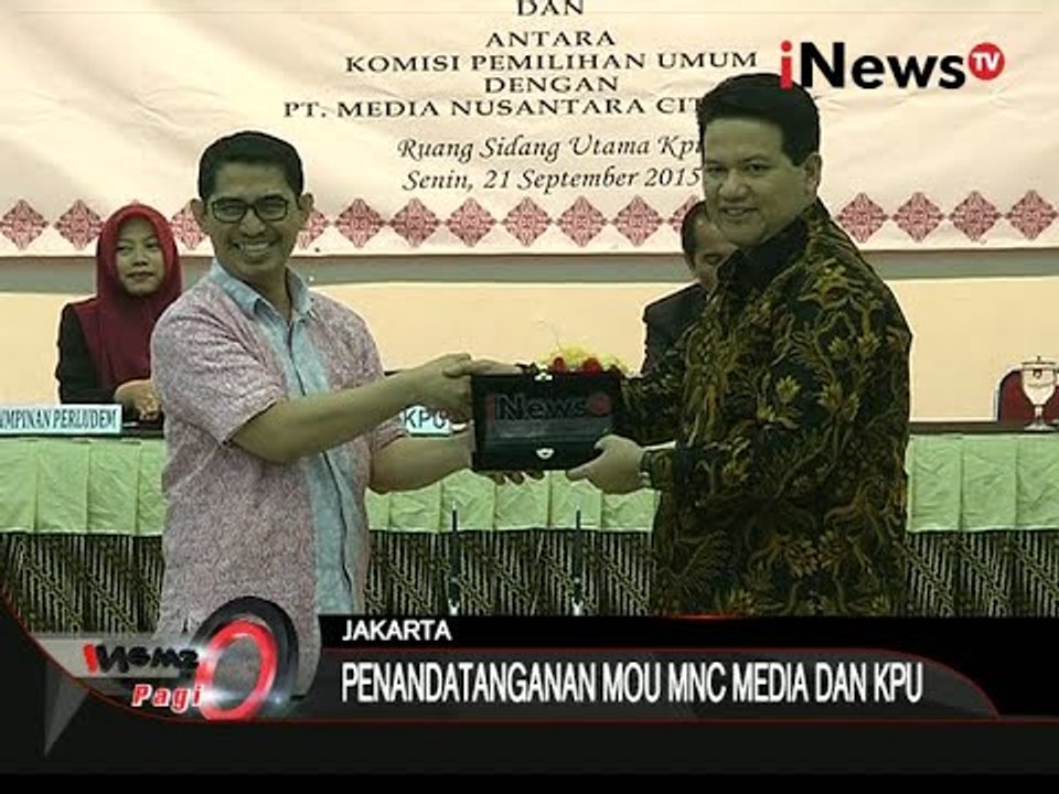 iNews TV Menjadi Stasiun Televisi Yang Resmi Untuk Penayangan Pilkada 2015 - iNews Pagi 22/09