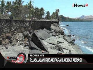 Jalan Penghubung Rusak Akibat Abrasi, Tak Diperbaiki Selama 2 Tahun, Flores - iNews Pagi 22/09