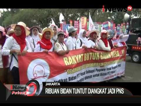 Ribuan Bidan Demo Tuntut Diangkat Jadi PNS - iNews Petang 28/09