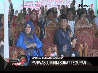 Panwaslu Berikan Surat Teguran Kepada Calon Petahana Bupati Mandailing Natal - iNews Pagi 29/09