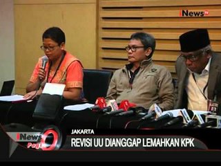 Pimpinan KPK Tolak Usulan Revisi UU KPK - iNews Pagi 08/10