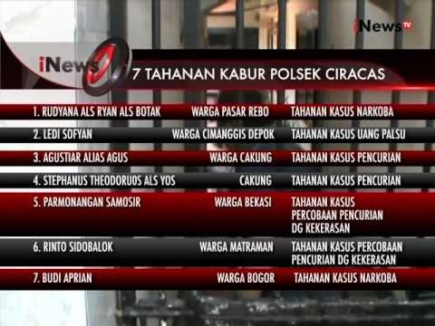 Inilah Daftar Nama 7 Tahanan Yang Berhasil Kabur Di Polsek Ciracas - iNews Petang 19/10
