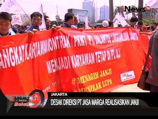 Demo Buruh Jasa Marga Di Depan Gedung Bursa Efek - iNews Malam 21/10