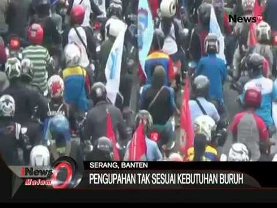 Ribuan Buruh Di Serang Unjuk Rasa Tolak RPP Ketenagakerjaan - iNews Malam 22/10