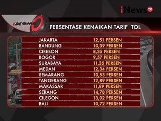 Tarif Tol Di 15 Ruas Naik - iNews Malam 01/11